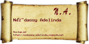 Nádassy Adelinda névjegykártya